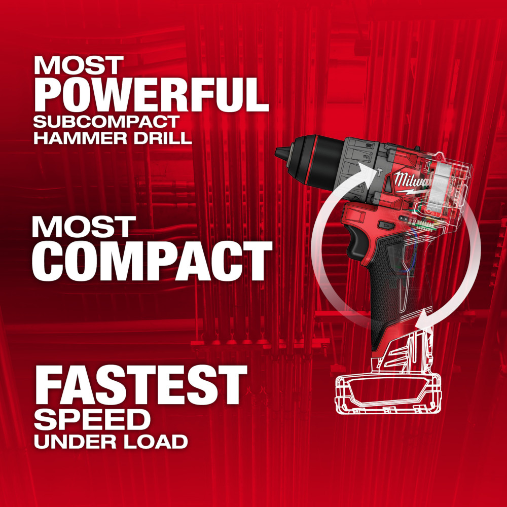 Milwaukee M12 Fuel 1/2 Inch Hammer Drill Driver Kit from GME Supply